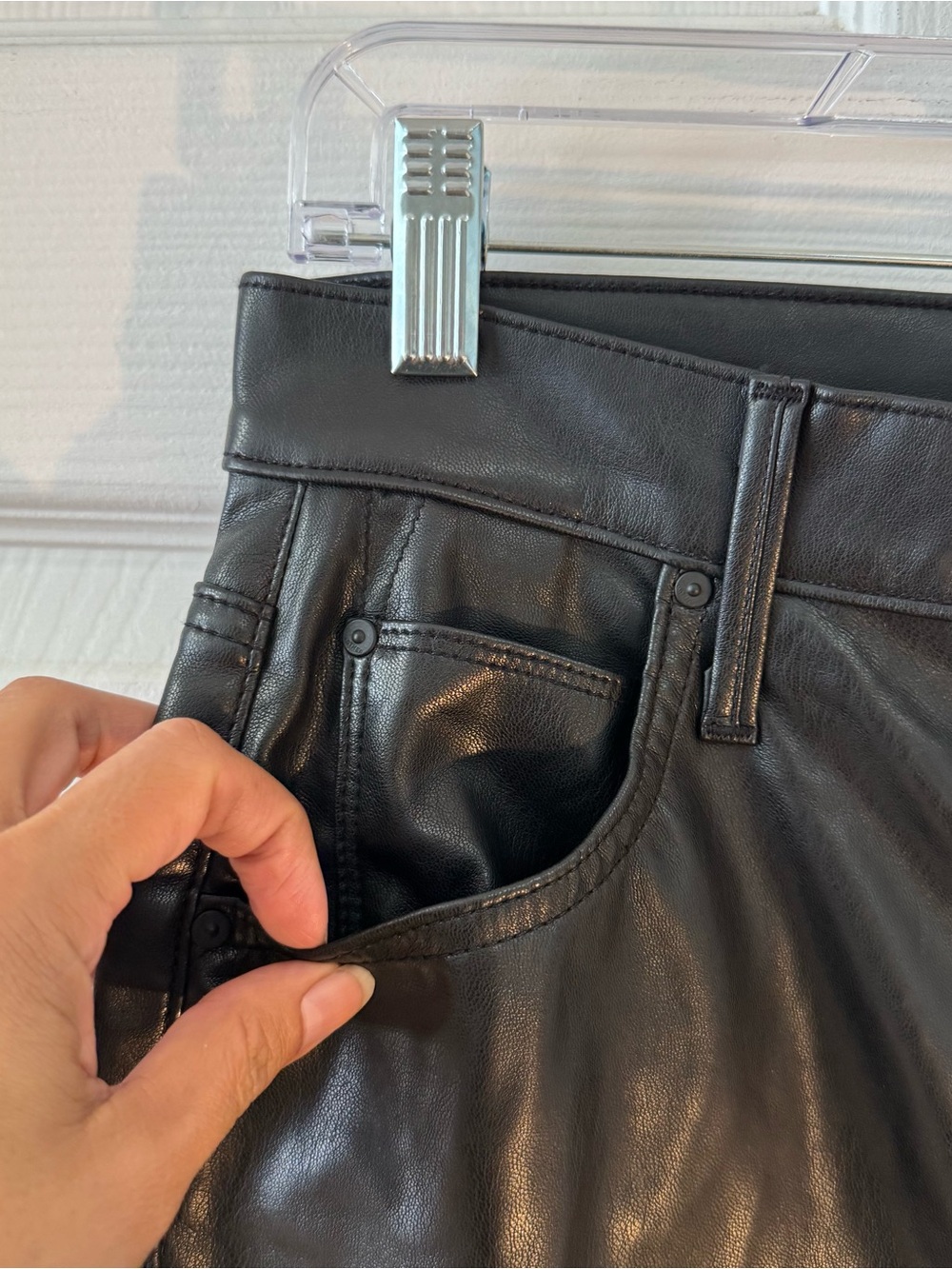 MOTHER The Flagpole Faux Leather Maxi Skirt Black Size 27 - Picture 6 of 13
